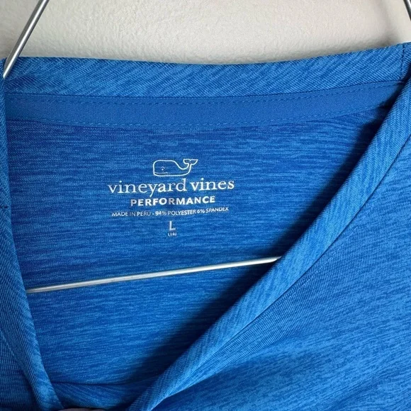Vineyard Vines Boys Blue Hockey Performance Long Sleeve Size Large - Picture 3 of 4